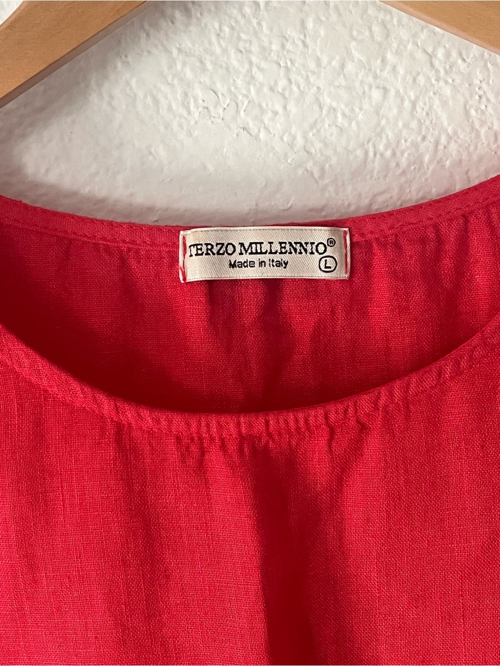 SOLD Terzo Millennio 100% Linen Dress w/ Eyelet Hem Detail - Made in Italy - Picture 4 of 9